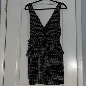 Forever 21 black Pinafore dress with white pattern